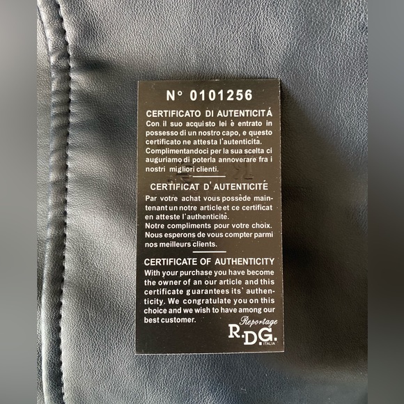 R.D.G Italia Luxury Leather Jacket - Picture 5 of 6